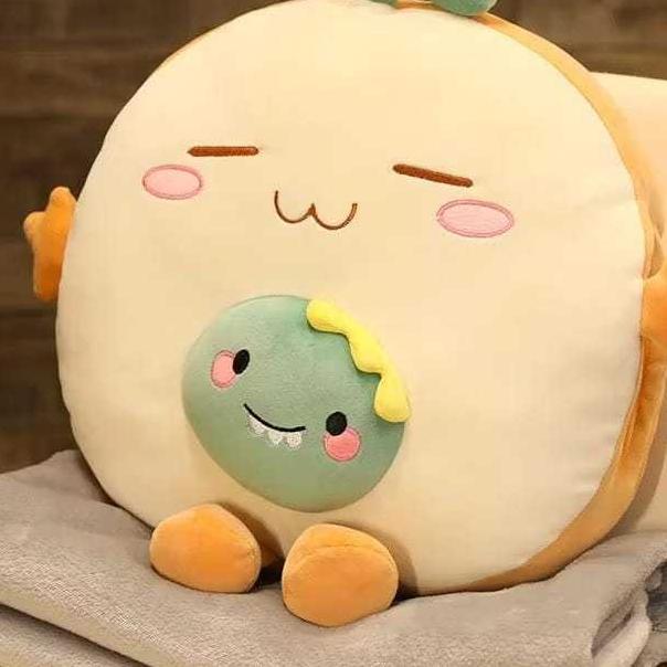 Bantal Boneka Karakter Roti Tangan Hangat Strawberry Rabbit Wortel Dino 35Cm / Kado Hadiah Ulang Tah