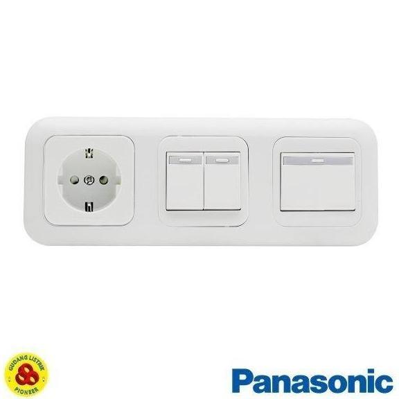 Ready Panasonic Stop Kontak + Saklar 3 Gang Inbow WEJ7823 + 5541 + 5531 WS Non Cod