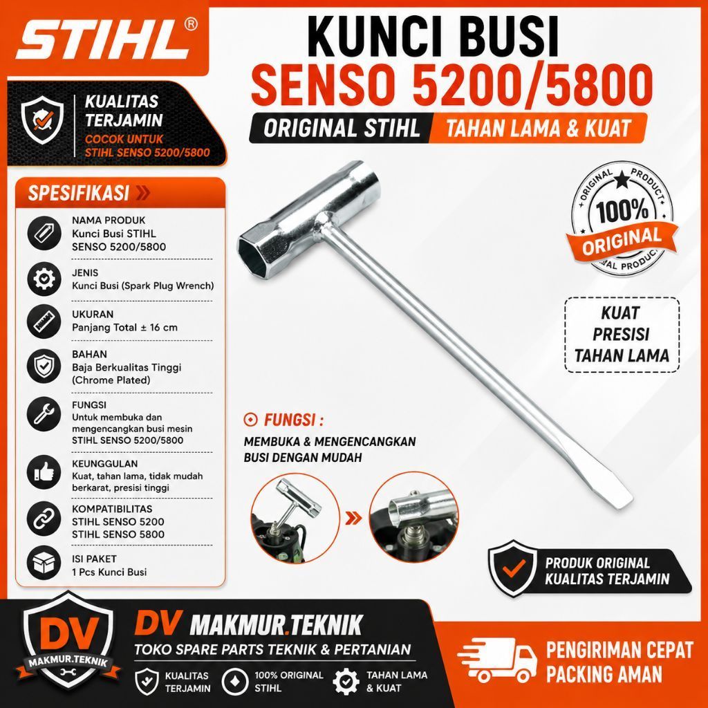 Kunci Busi Senso Mini 5200 5800  STIHL ORIGINAL