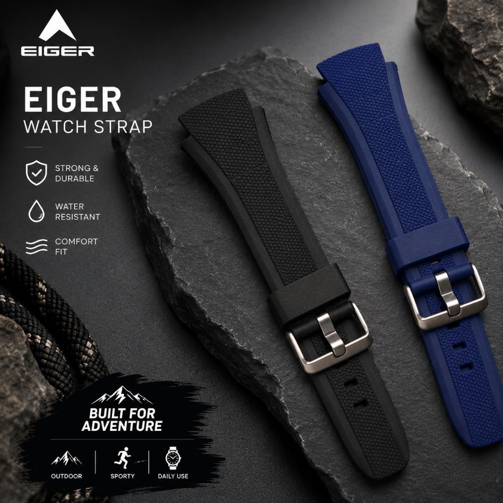 Strap Tali Jam Tangan Eiger IYW101 IYW-0101 Ls-101 Ls101 Rubber