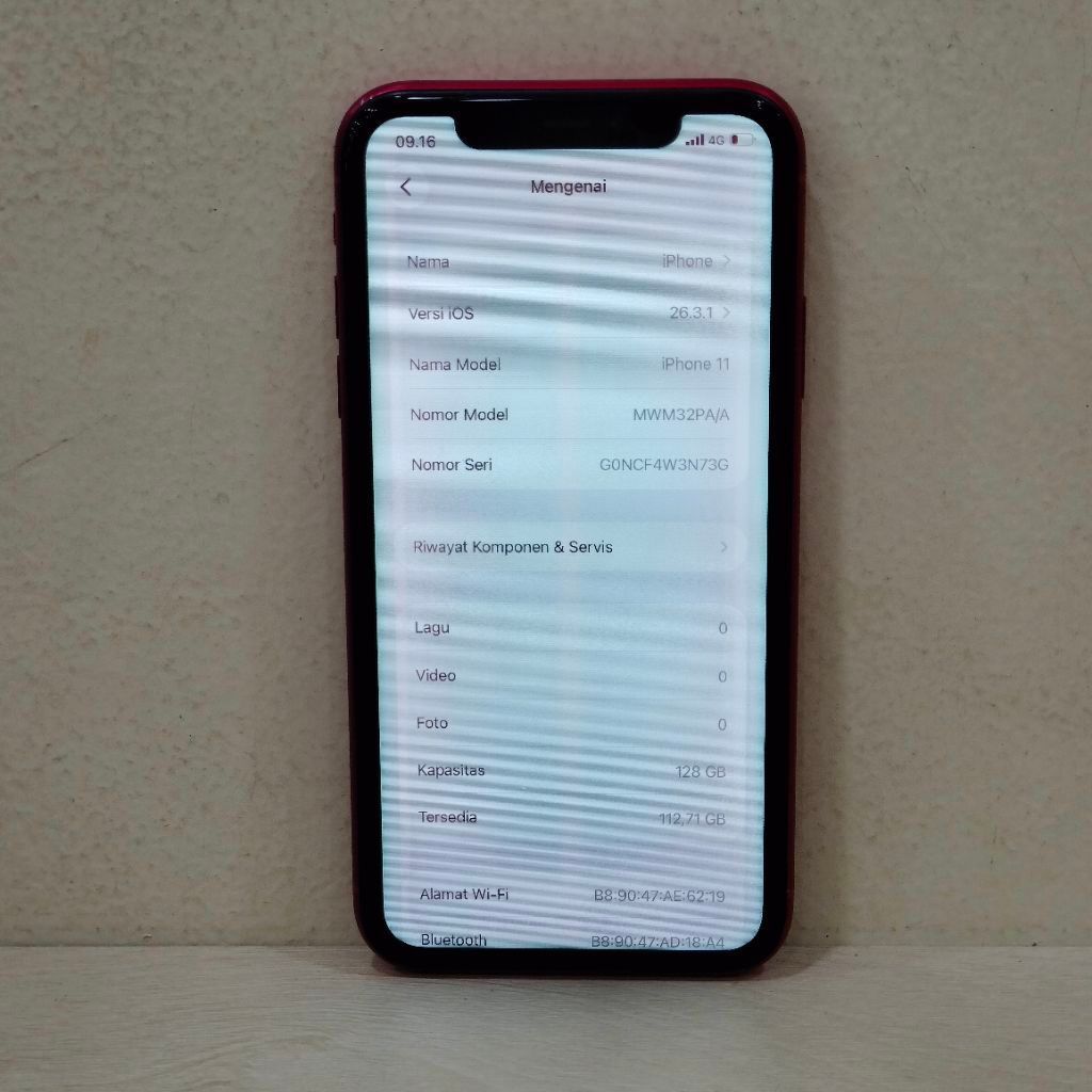 (N73G-465) IPHONE 11 RAM 128GB (IBOX) PA/A, BATANGAN NO CHARGER"130867"