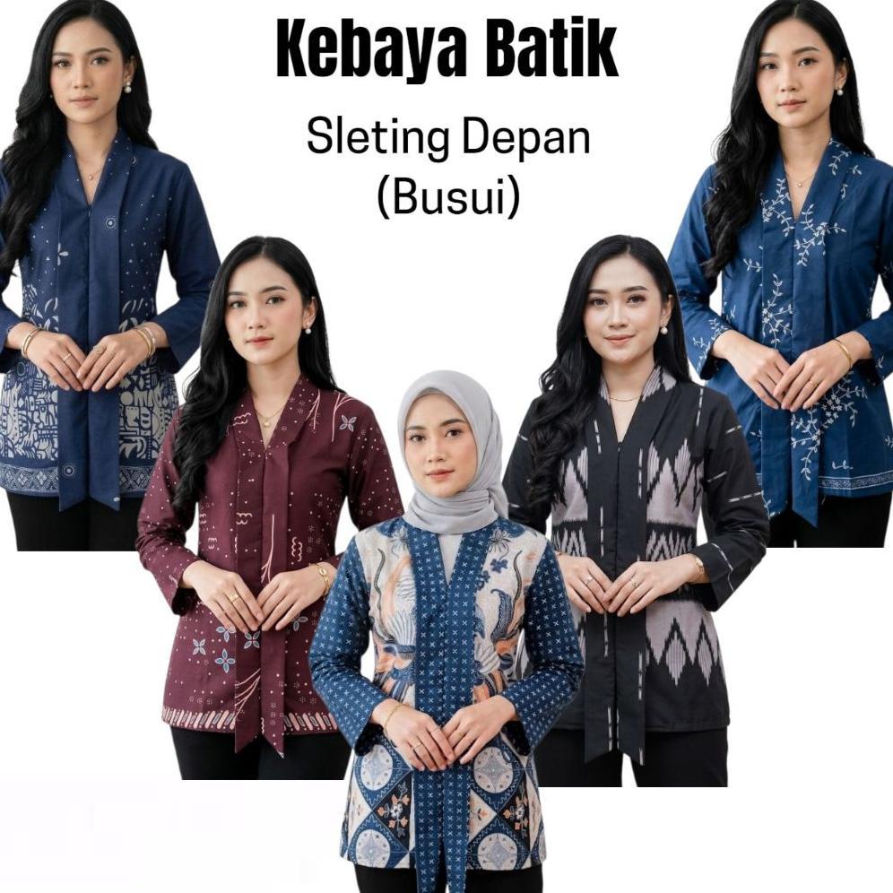 Original Blouse Atasan Batik Wanita Blus Batik Blarak Pancal