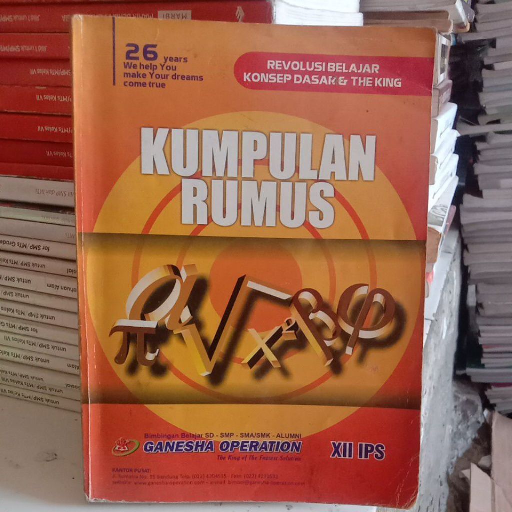 Revolusi Belajar Konsep Dasar & The King Kumpulan Rumus SMA Kelas 12/XII IPS ( Original ) #Ganesha O