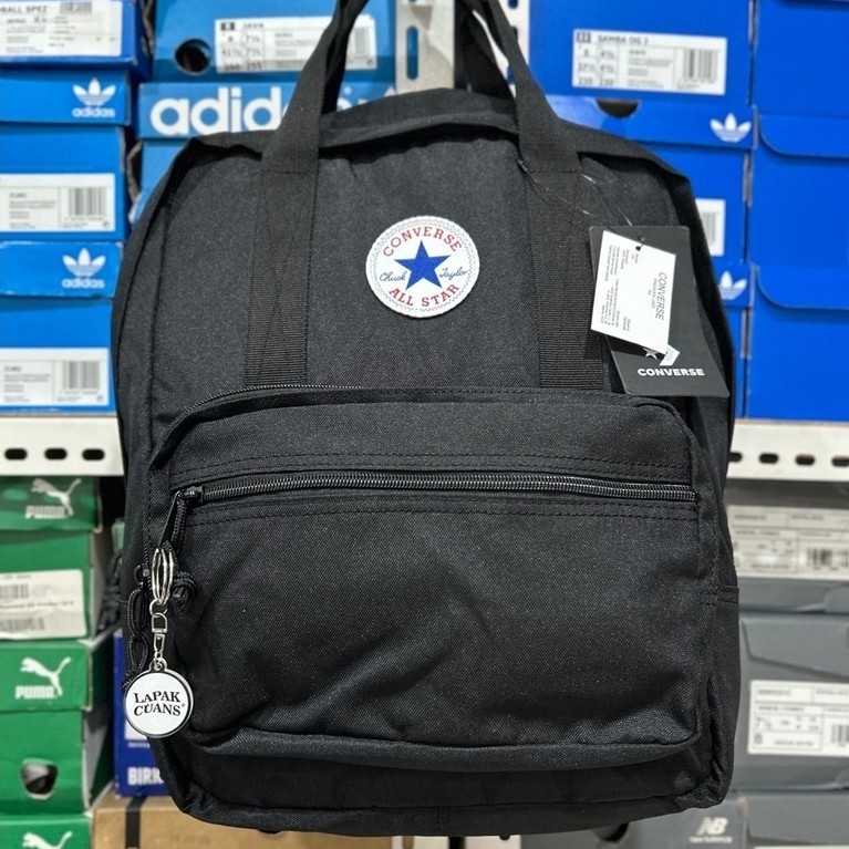 Backpack Converse Small Square Black Logo Basic (RESMI PT. MAP)