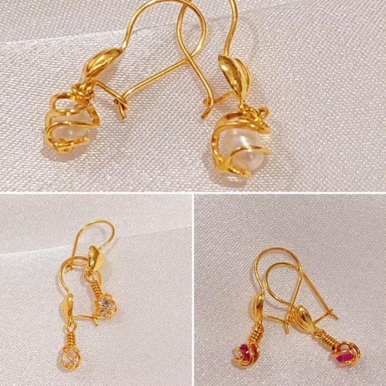 Anting Kait Bandul Mata Emas 1/2 Gram