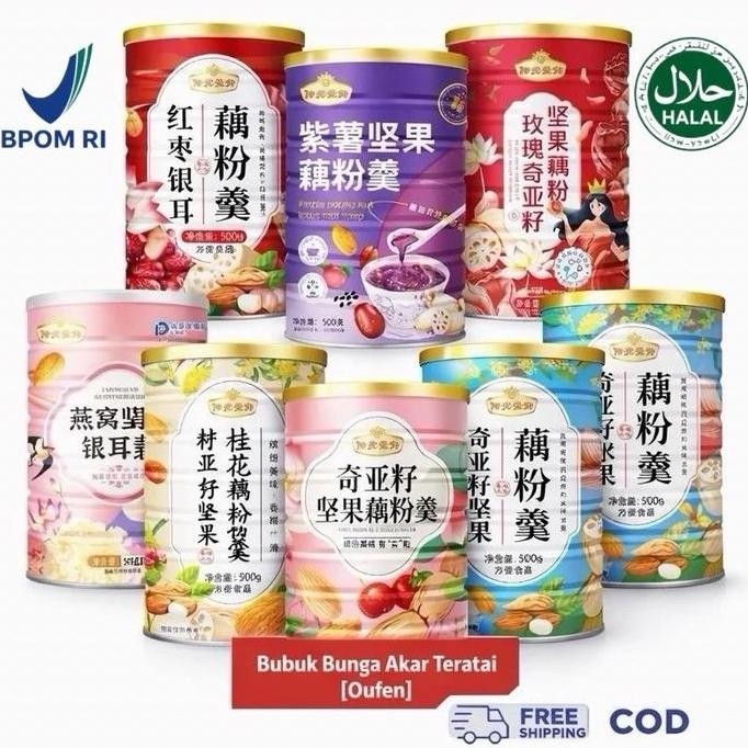 BALANGRESI.ID - LOTUS POWDER 500GRAM | BUBUK AKAR TERATAI BUBUR SEREAL LOTUS ROOT POWDER