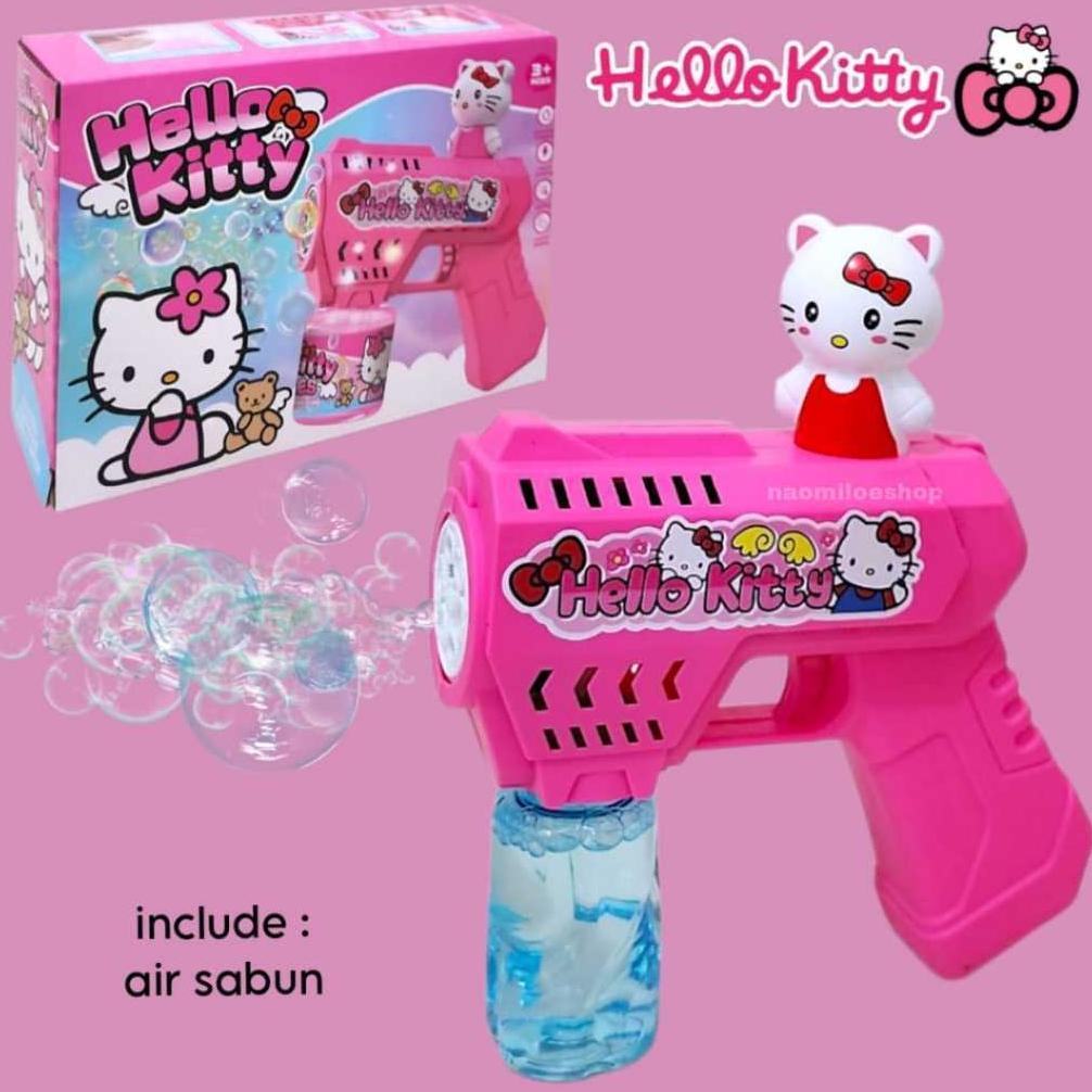 Porous bubble machine electric mainan bubble gun hello kitty bubble gun toy machine rocket launcher 