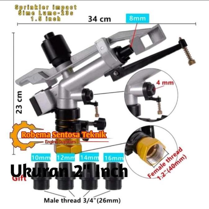 Sprinkler Big Gun Impact 1.5 Inch Radius 50-60 Meter || Sprinkler Pertanian