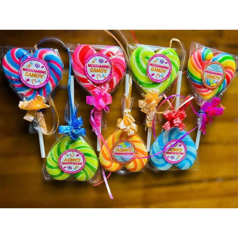permen lolipop isi 20 LOVE BESAR diameter 6cm