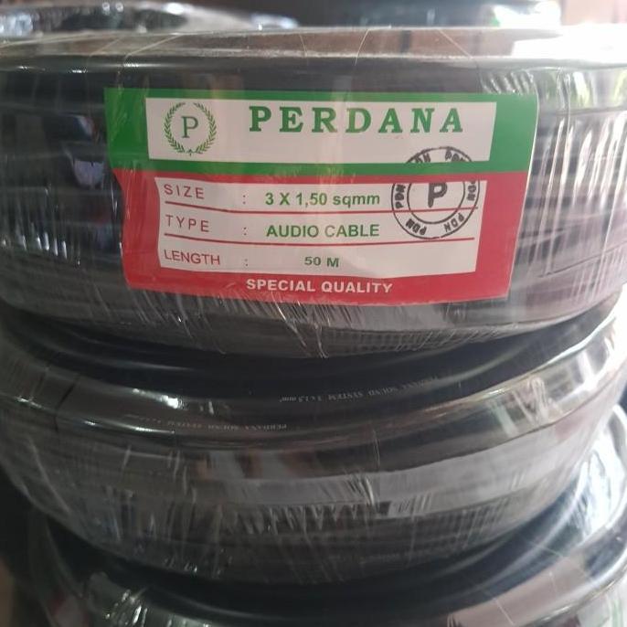 Perdana Kabel Listrik Serabut NYYHY 3 x 1.5 / 3x1.5 mm Hitam 50m Rol