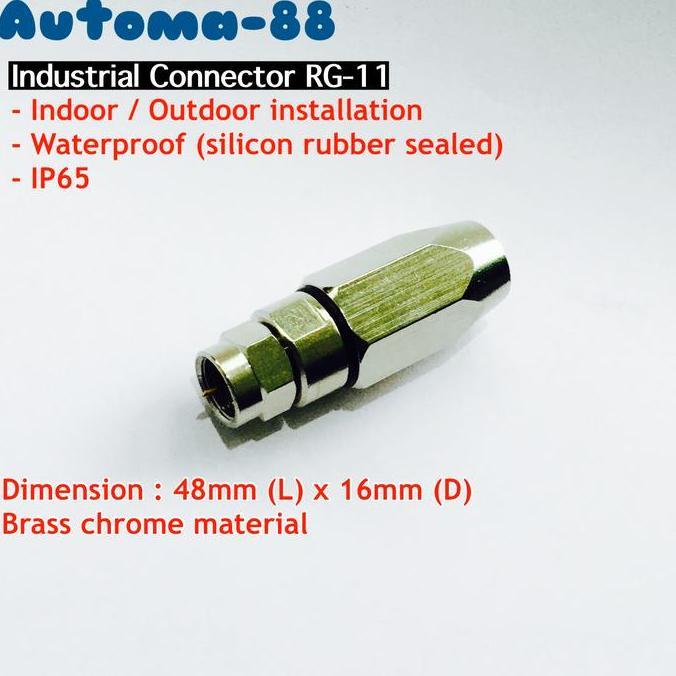 CONNECTOR RG11 RG-11 COMPRESSION WATERPROOF KONEKTOR KABEL COAXIAL NEBU