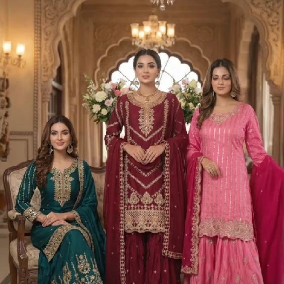 Baju kurti india gamis india  Sharara India Elegan Premium Wanita Cocok untuk Wisuda, Pesta