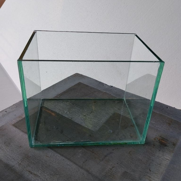 Soliter Kaca Mini Aquarium 20x15x15 cm | Aquarium Cupang | Aquarium Mini | Aquascape | Kaca Bening