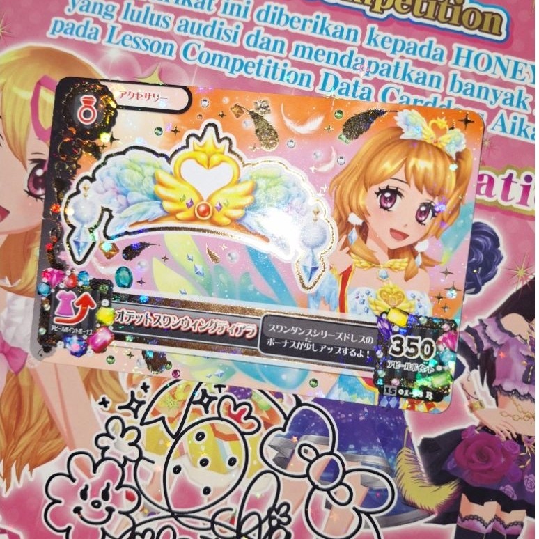 Kartu Aikatsu Original Jepang JP Premium Akari Oozora Odette Swan Accessory SLIGHT