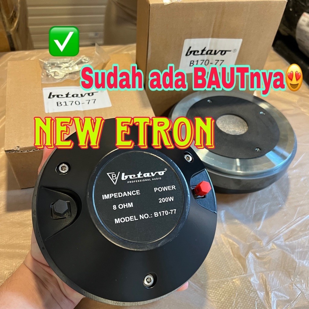 Driver Tweeter Betavo B170-77 Voice Coil 3" Twiter Betavo B170-77 Voice Coil 3 inchi Cocok untuk T24
