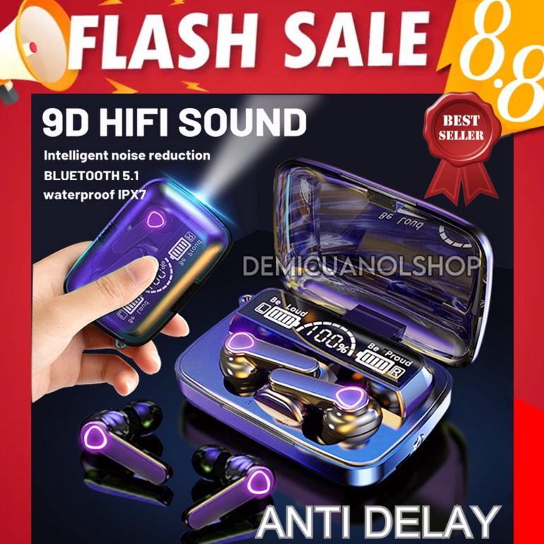 Hot Termurah Earphone Bluetooth Tws M19 Headset Gaming Full Bass No Delay