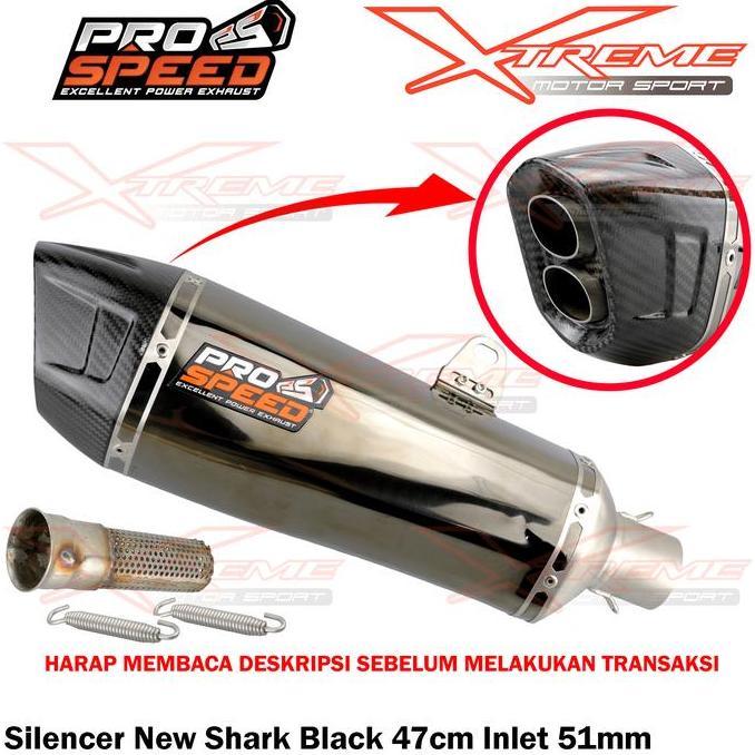 Knalpot Prospeed Shark Black V Strom Vstrom 250 SX Adventure Fullsystem