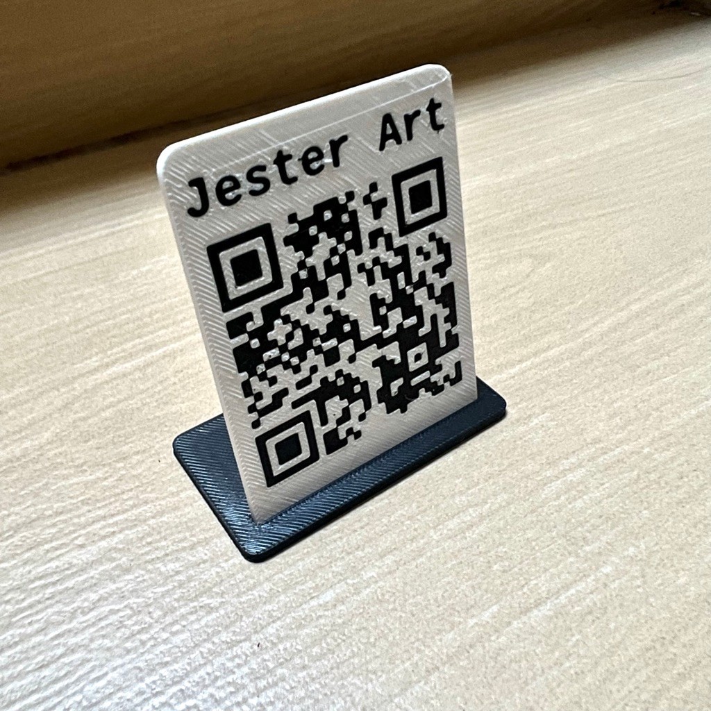 QRIS Stand 3D Print Custom Nama Toko - Pajangan Kode QR Pembayaran  Keren untuk UMKM & Warung [3D Pr