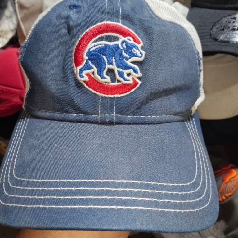 Topi New Era 9TWENTY Chicago Cubs Trucker Mesh Cap Women Second Original
