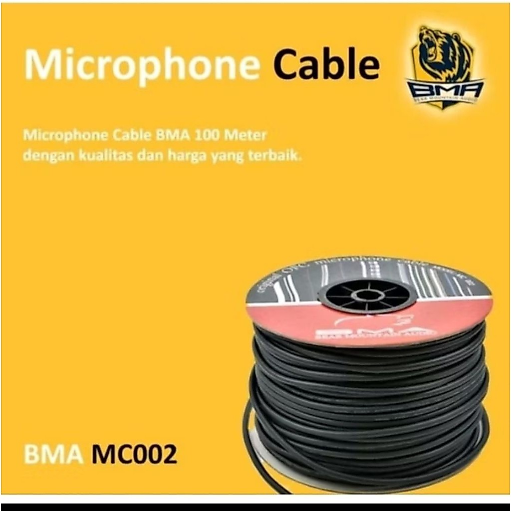 KABEL MIC MICROPHONE BMA MC 002 1 ROLL 100 METER KABEL MIC BMA 1 ROL