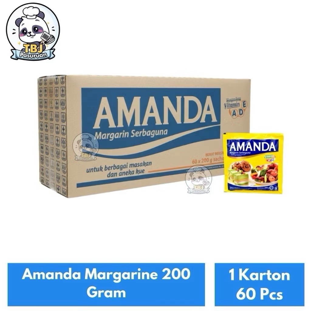 [COD] 1 Karton - Amanda Margarin 200gr isi 10Renceng || 1 Renceng isi 6Pcs Terlaris Termurahnc