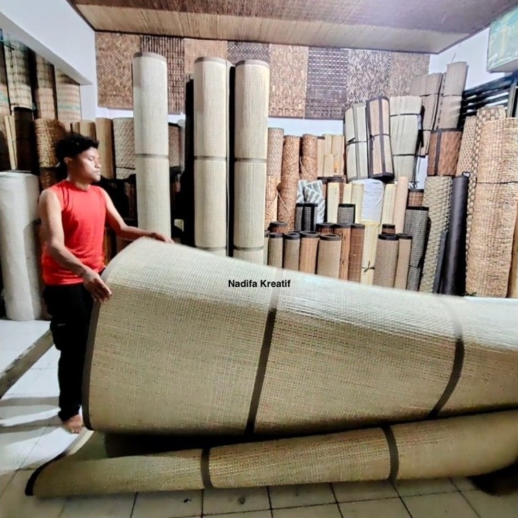 tikar mendong, karpet motif, karpet mendong, tikar lantai motif, tikar pandan, ukuran 1,8mX1m