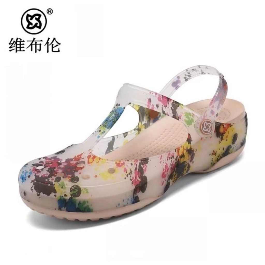 Veblen Maryjane Motif abstrak / motif leopard / Veblen Maryjane polos Sandal Wanita