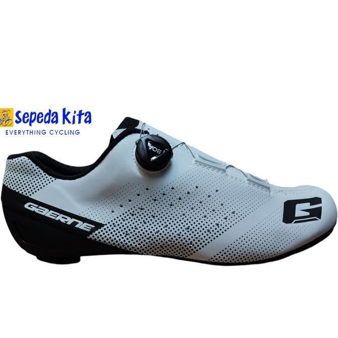 Promo Gaerne G Tornado Carbon Shoes Matt White - Sepatu Cleat Road Bike Diskon