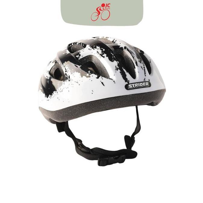 Helm Anak Sepeda Pushbike - STRIDER - Splash Helmet - Black White