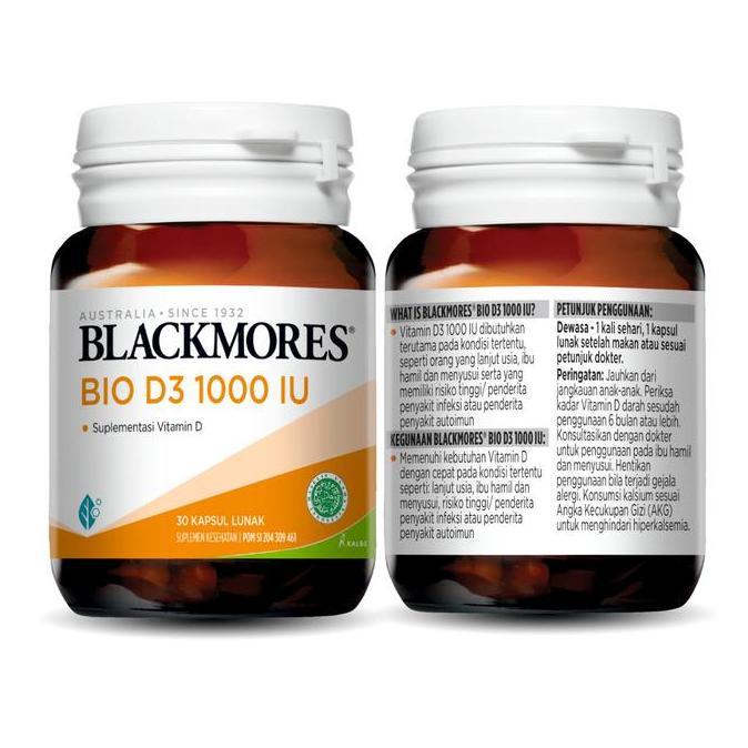 Fitmax- Blackmores Bio D3 1000 Iu 30 Tablet Vitamin D3 1000 Iu D3 Blackmores