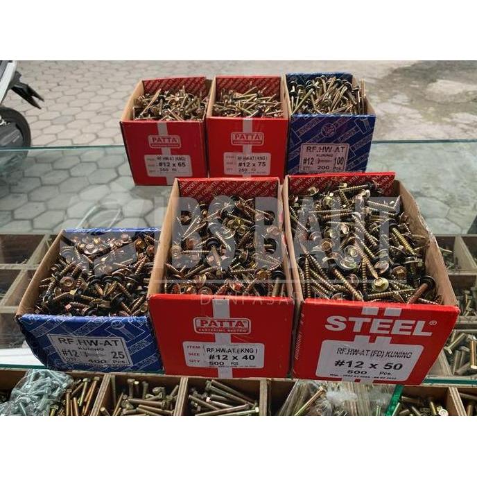 SEKRUP ROOFING KAYU 12 DRAT KASAR SKRUP / DRILLING / DRAD/ BAUT / LION