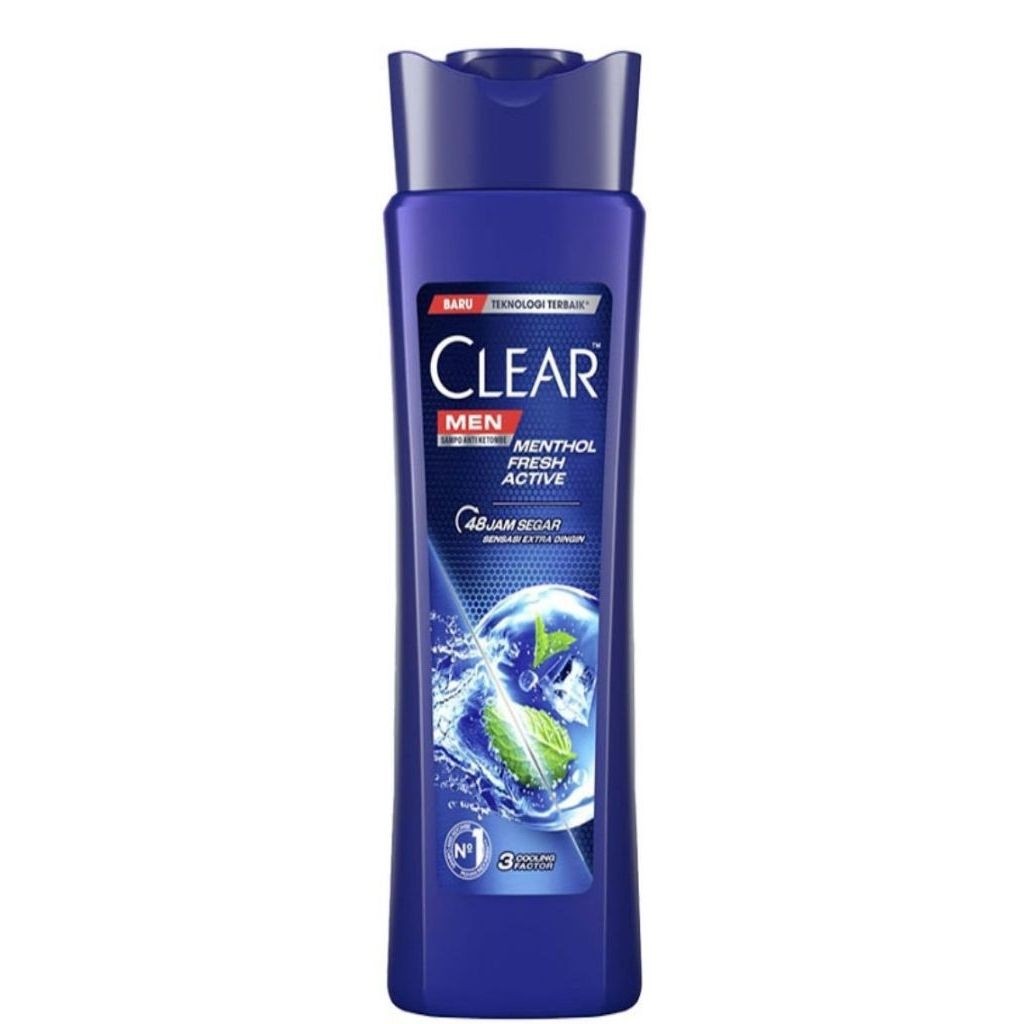 CLEAR Men Shampoo  anti ketombe menthol fresh 3in1 Active Clean 160ml