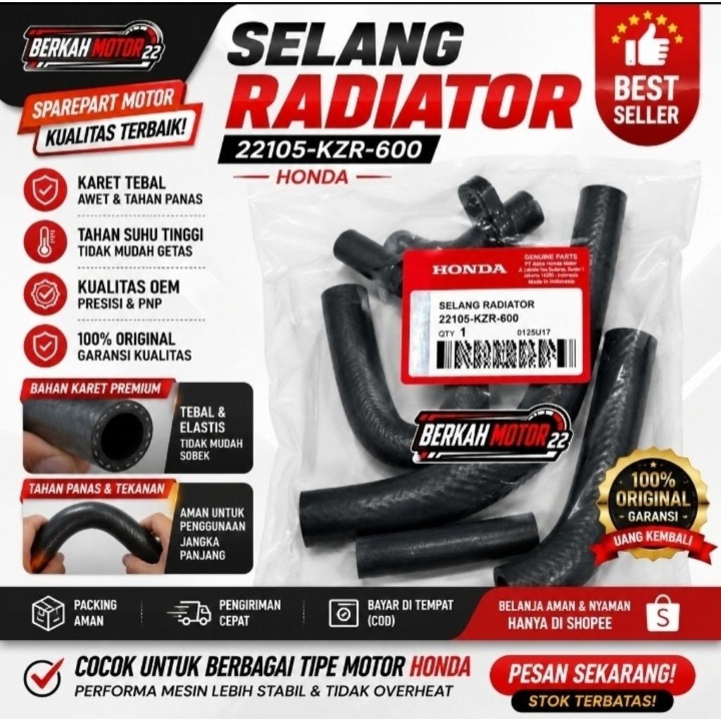 SELANG RADIATOR ORI VARIO 125 VARIO 125 LED VARIO 150