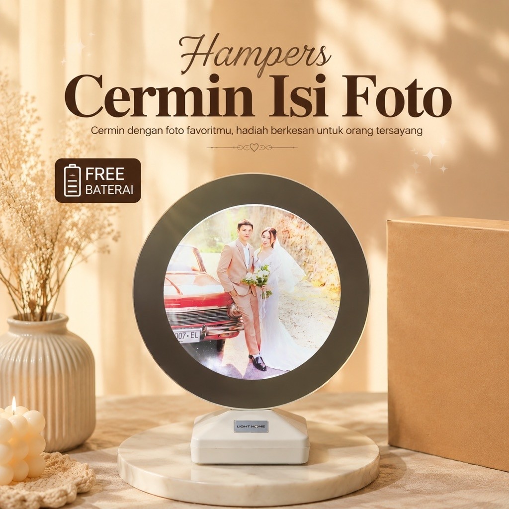 Hampers Cermin Ajaib Lily - Cermin Magic Frame Foto - Kado Ultah Anniversary Sidang Wisuda