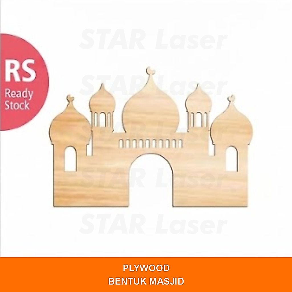 BENTUK MASJID Bahan Plywood Dekorasi Mahar