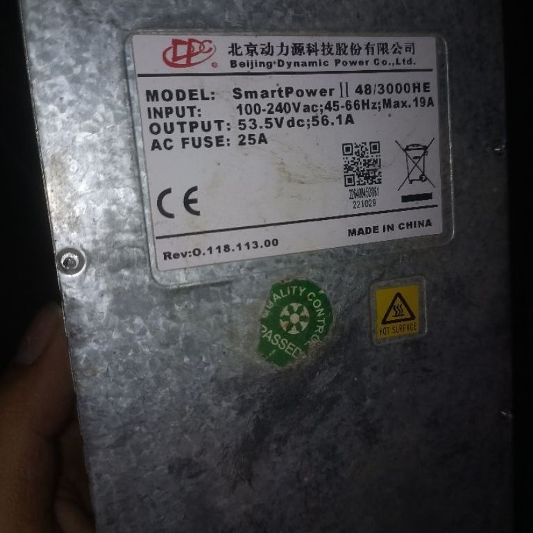 psu bts 53.5 v kondisi seperti ini difoto dimohon dilihat deskripsi tidak produk