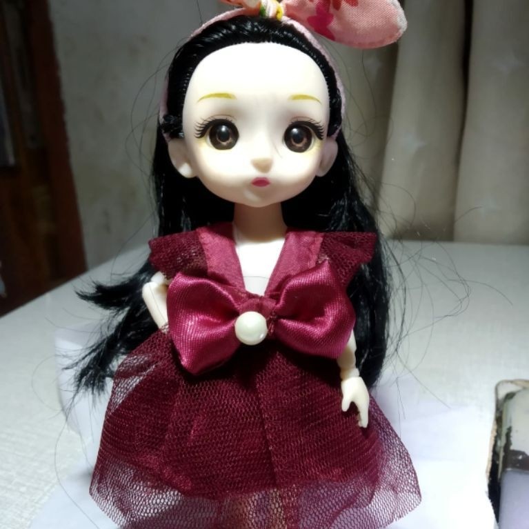 boneka bjd yuna 17cm kecil preloved no minus