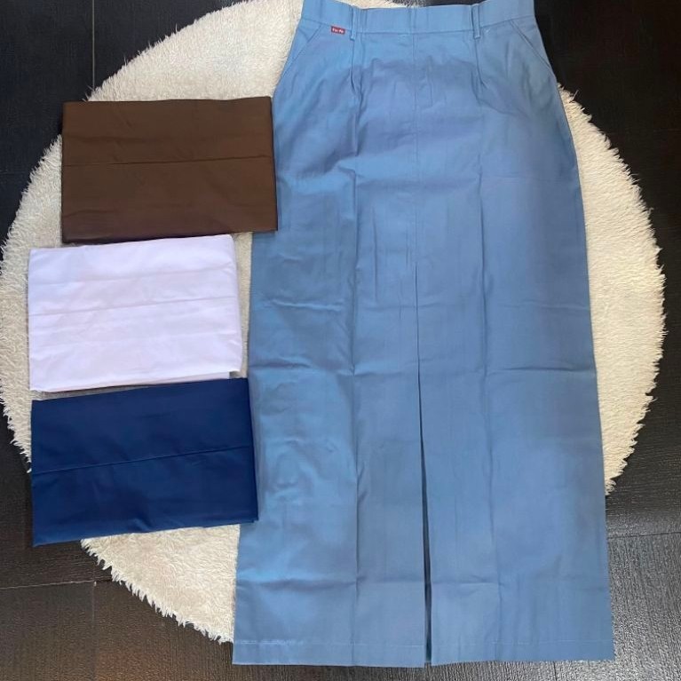 rok maxi f1 wiru 1 fiefa Pramuka Dongker putih ABU2  famatex bahan premium murah SMP SMA floi 1