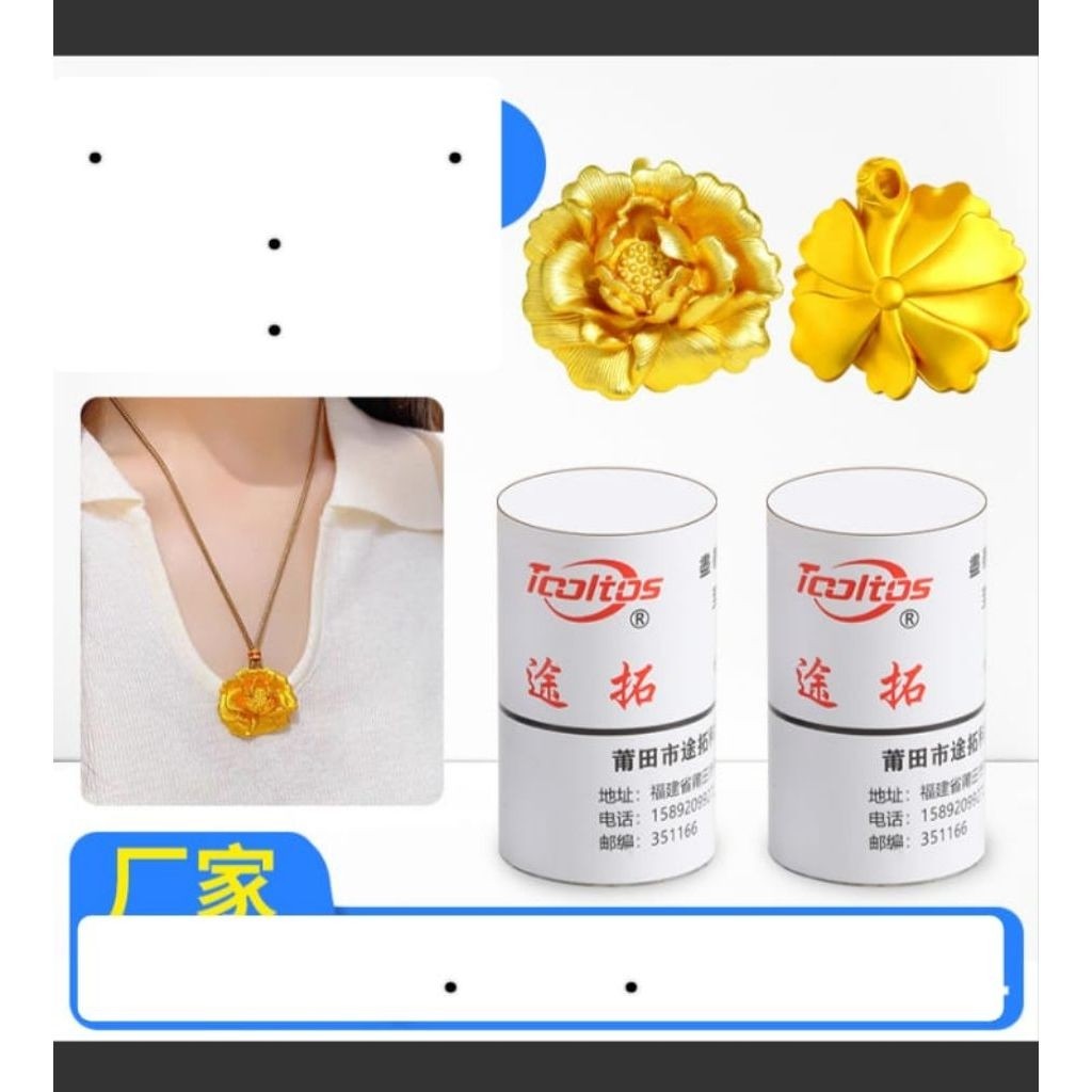 Cetakan Buah Kalung W 174 Liontin emas,peral,tembaga model bunga peony  cantik