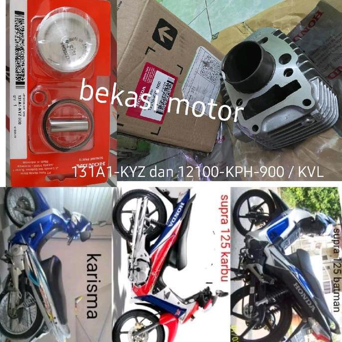 12100-KPH-900 / 12010-KVL dan 131A1-KYZ piston kit cylinder blok honda karisma supra 125 karbu orina