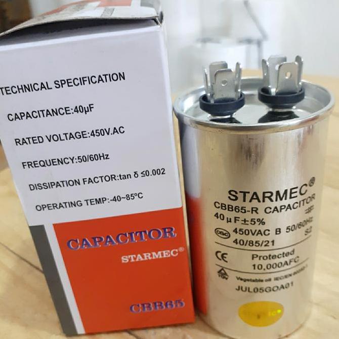 Capasitor Ac 40Uf Cbb65 - R Original