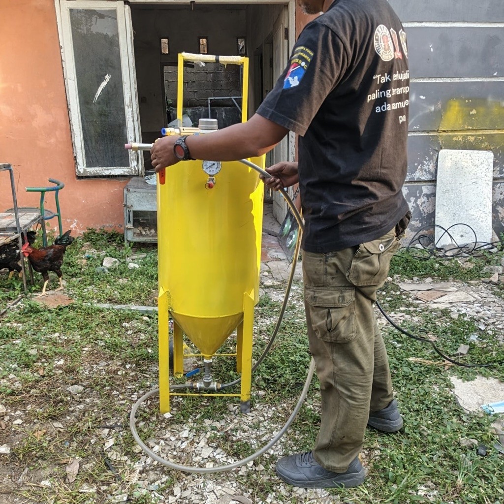 sanblasting pot dustless blasting besar san blsting pot vapor mesin sanblasting