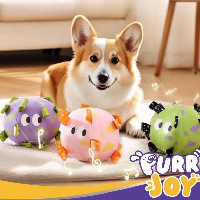 PURRJOY Kimpets Boneka Bola Lonceng Mainan Anjing / Boneka Bola Mainan Anjing / Boneka Mainan Anjing