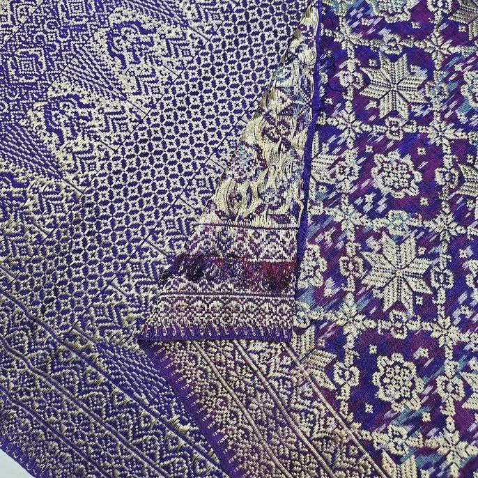 Songket Palembang kain Tenun Setelan selendang dan Sarung HSS