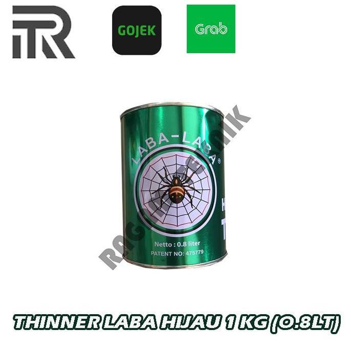 Handal- New- Thinner Laba-Laba Hijau 1 Kg Kaleng 0.8 Lt Pengencer Cat Tiner