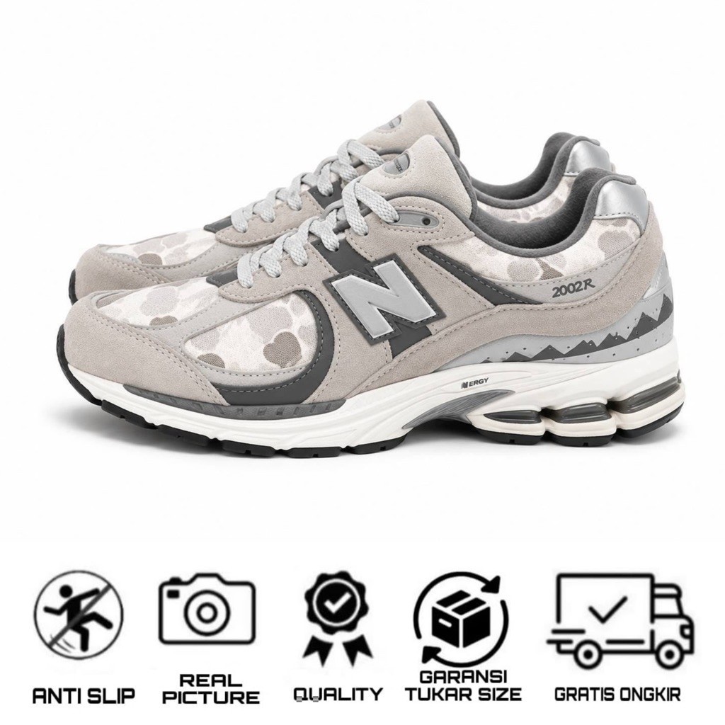 Sepatu New Balance 2002R X BAPE Anti Slip Pria Wanita