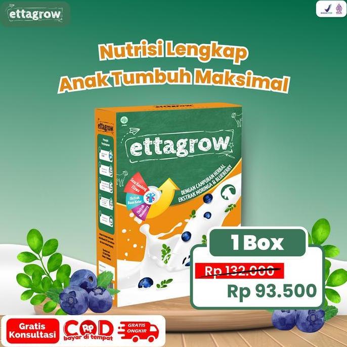Beautyhealth- Ettagrow Susu Kambing Herbal Anak 1 Box Optimalkan Pertumbuhan & Perkembangan Nutrisi 