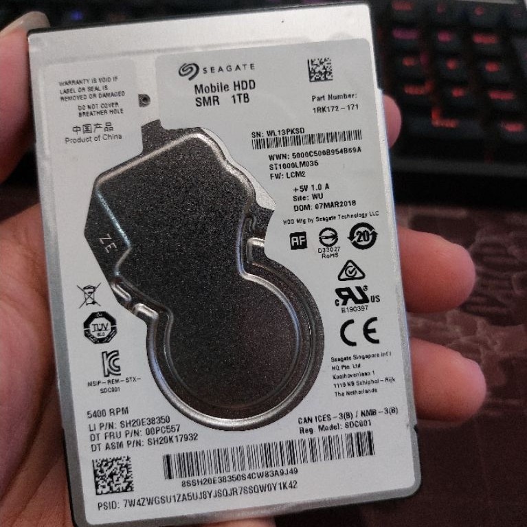 hdd internal laptop 1tb normal second