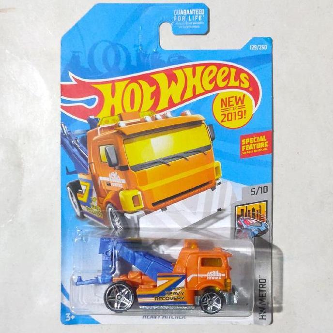 HOT WHEELS HEAVY HITCHER ORANGE 2019 HW METRO TRUK DEREK TOWING FTS99