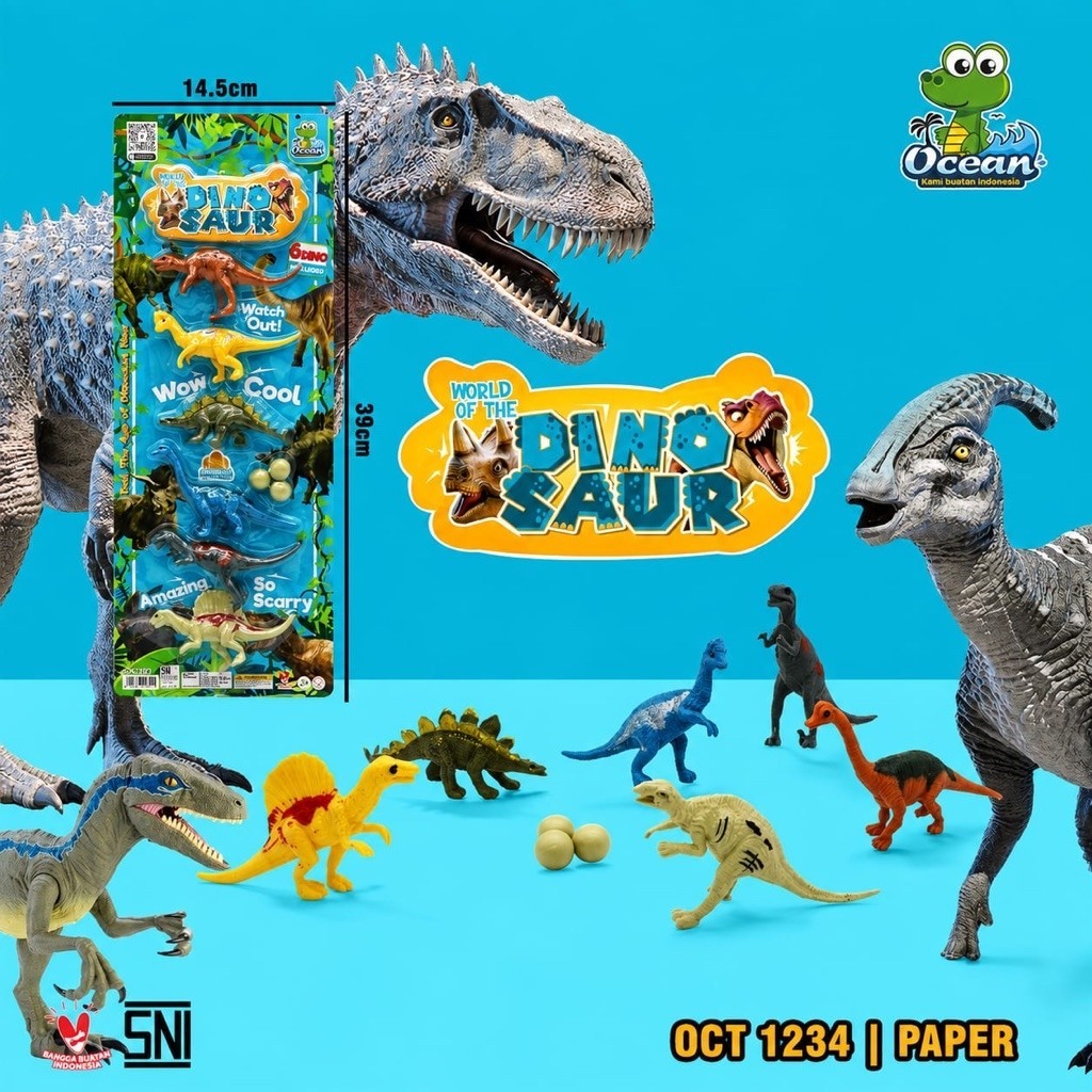 1308 mainan dinosaurus karet set anak / mainan dinosaurus / mainan anak edukasi hewan dinosaurus / m